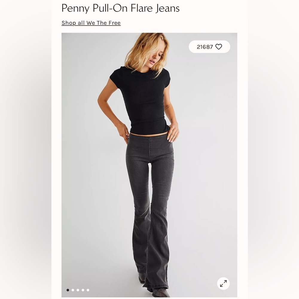 Free people pull on flare pants size 28 NWT